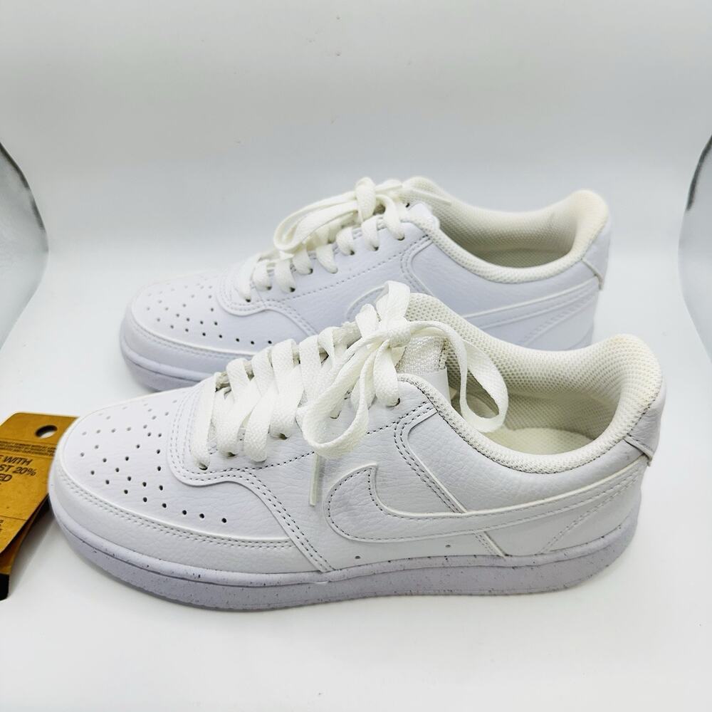 Nike Court Vision Low Women Triple White Casual Shoes (CD5434-100) | Size 6 - Picture 3 of 10